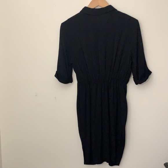 Button Down Knot Shirt Dress - Picture 4 of 4